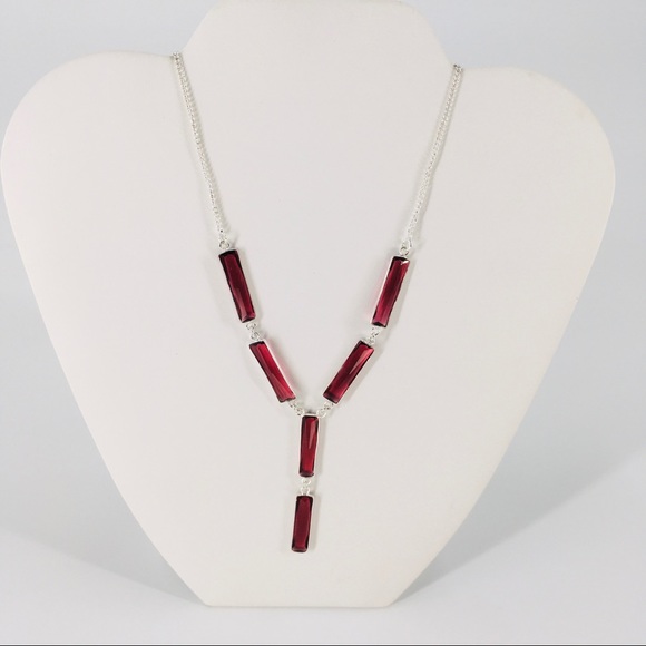 Ali Vie Jewelry Jewelry - S925 Natural Mozambique Garnet Necklace AJN02